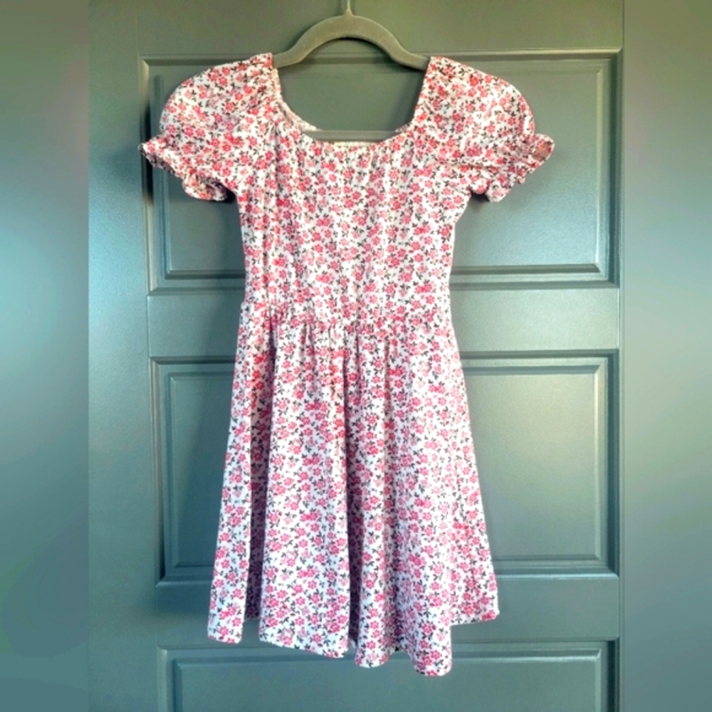 Girls soft A-line flower dress